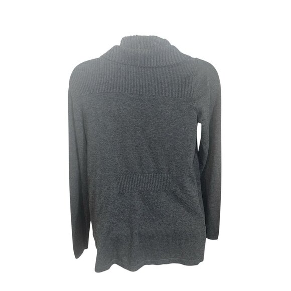 PREMISE STUDIO Women's Size Small Heather Gray Open Cardigan with Built In Belt - Picture 3 of 15